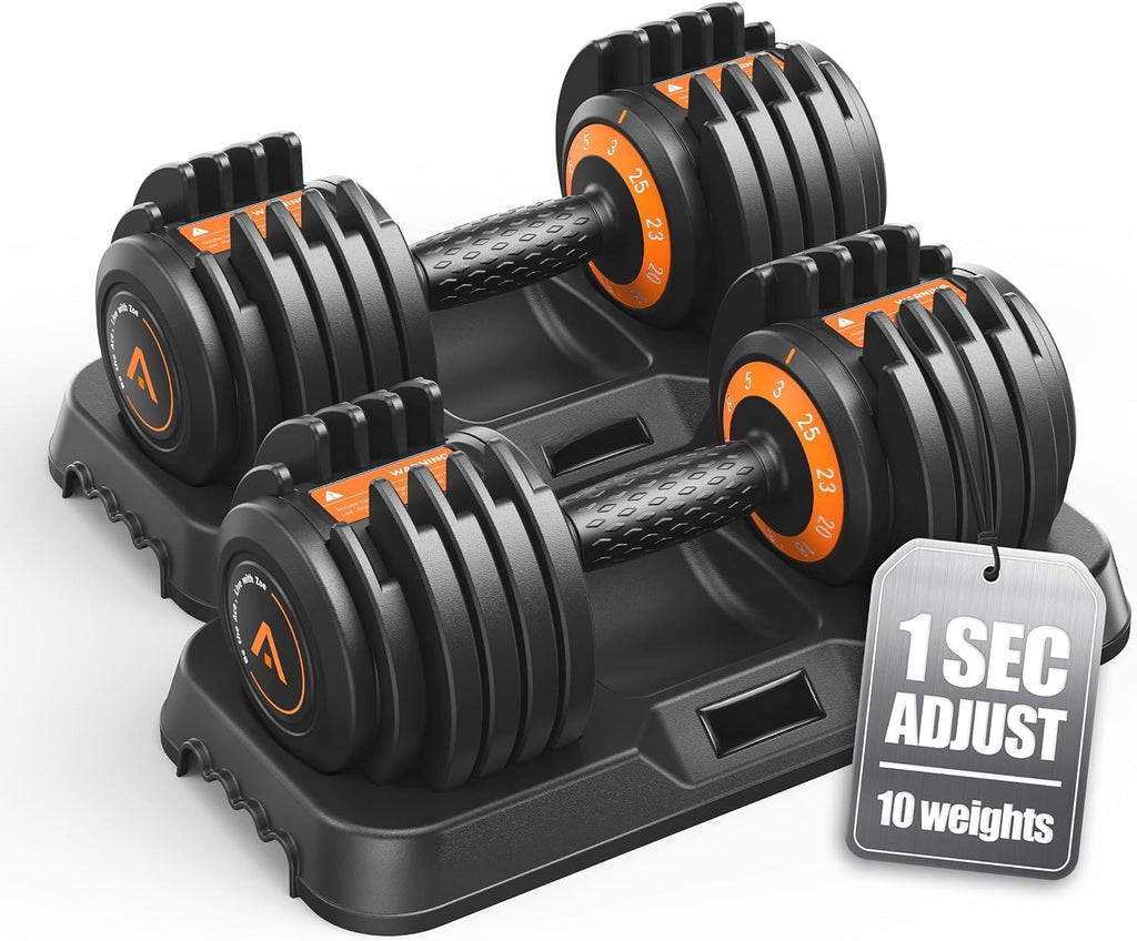 2‑Pack 10‑In‑1 Adjustable Dumbbell Set