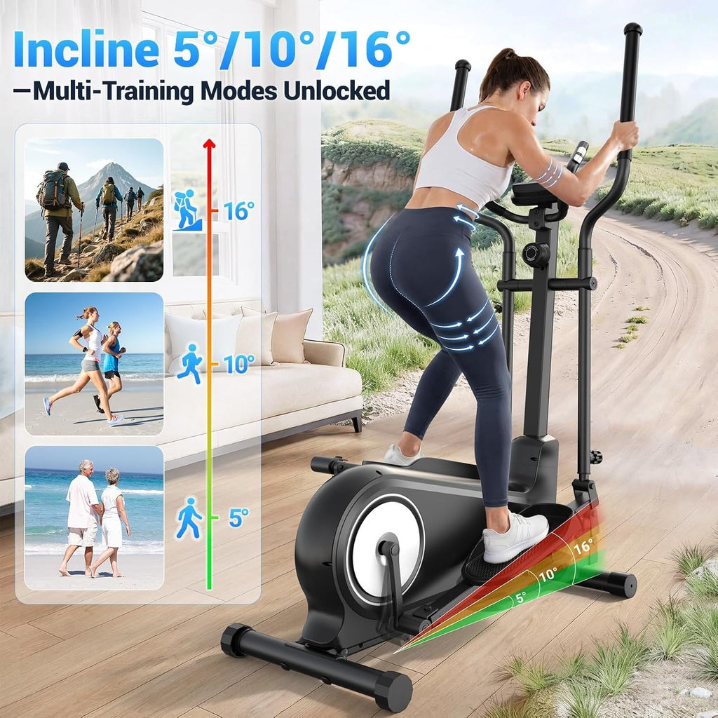 16‑Level Silent Home Elliptical Trainer