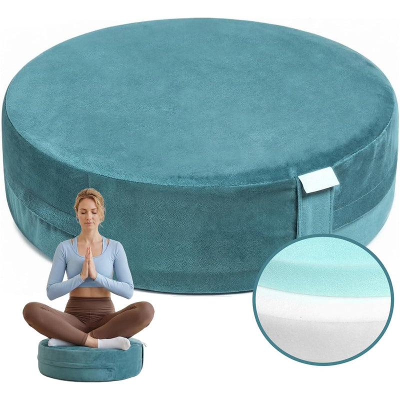 Velvet Yoga Bolster Meditation Cushion