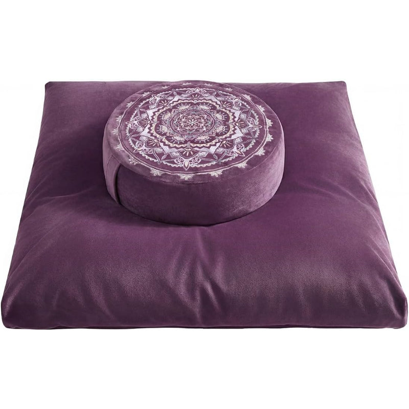 2‑In‑1 Velvet Zafu Zabuton Meditation Set