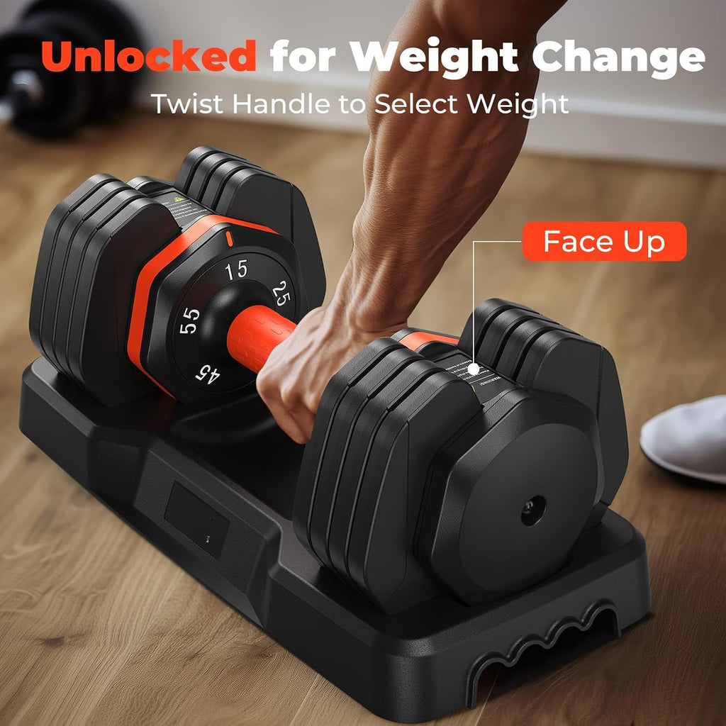 2‑Pack Adjustable Dumbbell Set