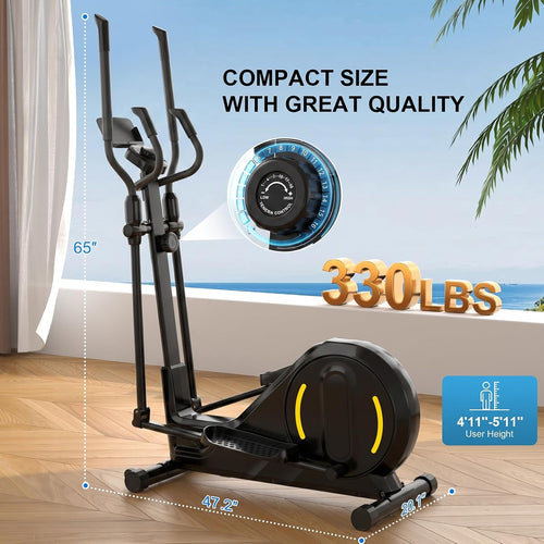 16‑Level Magnetic Home Elliptical Trainer