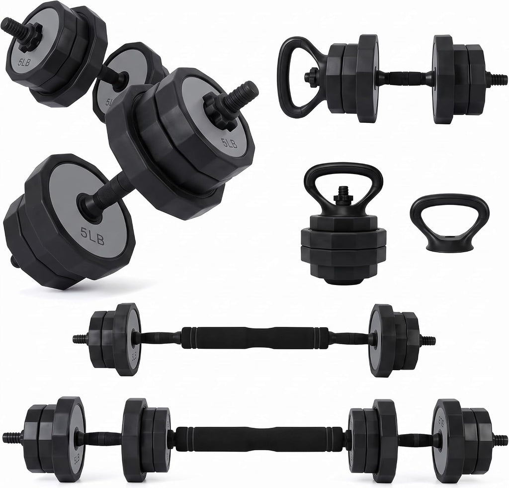 3‑In‑1 Adjustable Dumbbell Set