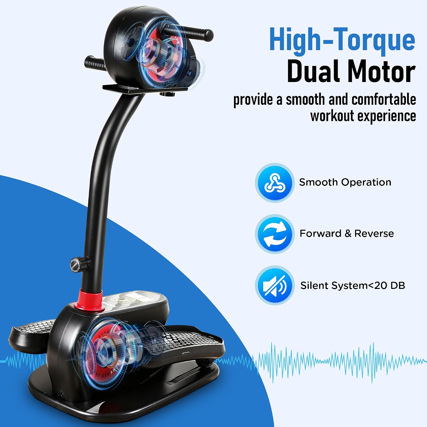 Motorized Low‑Impact Elliptical Pedal Exerciser