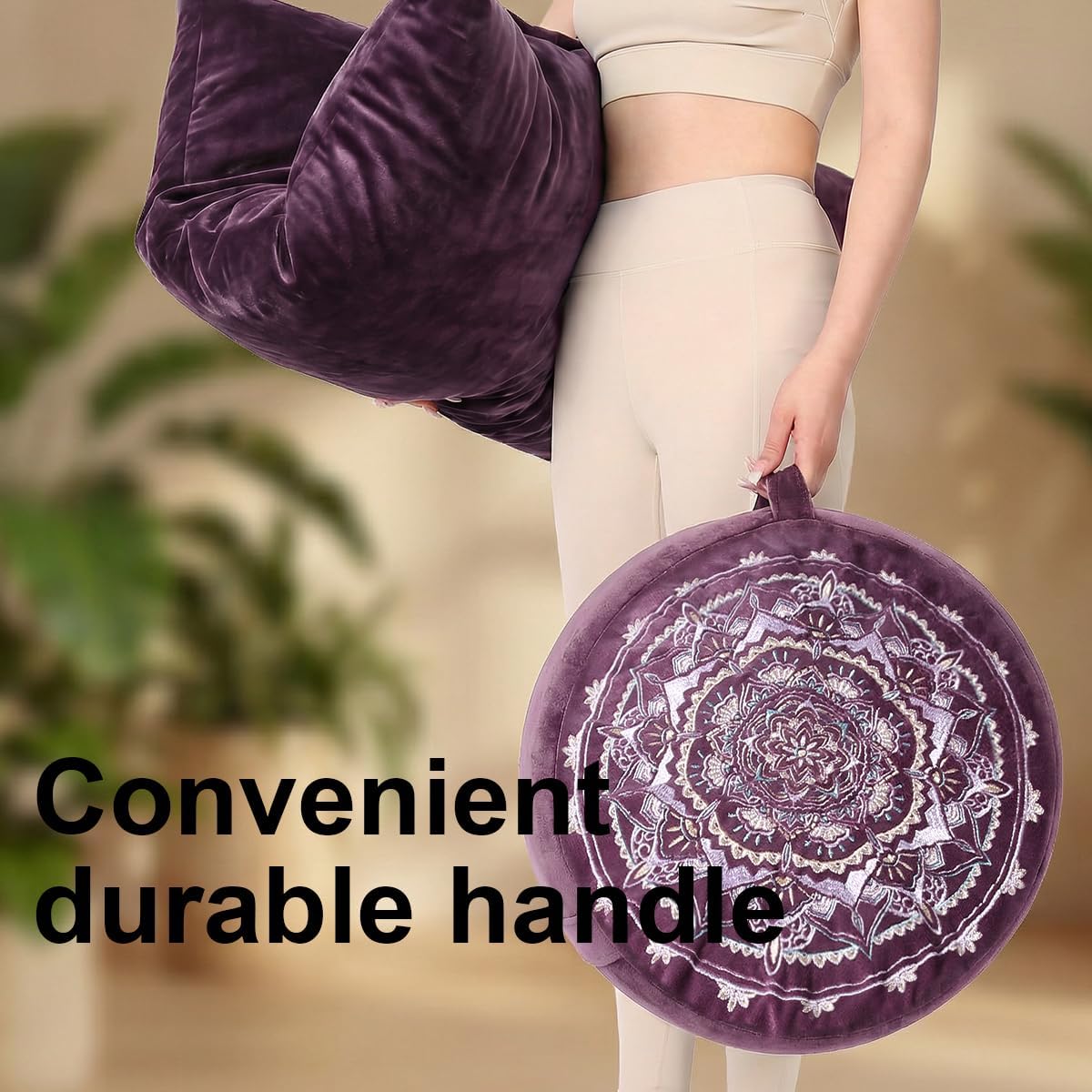 2‑In‑1 Velvet Zafu Zabuton Meditation Set