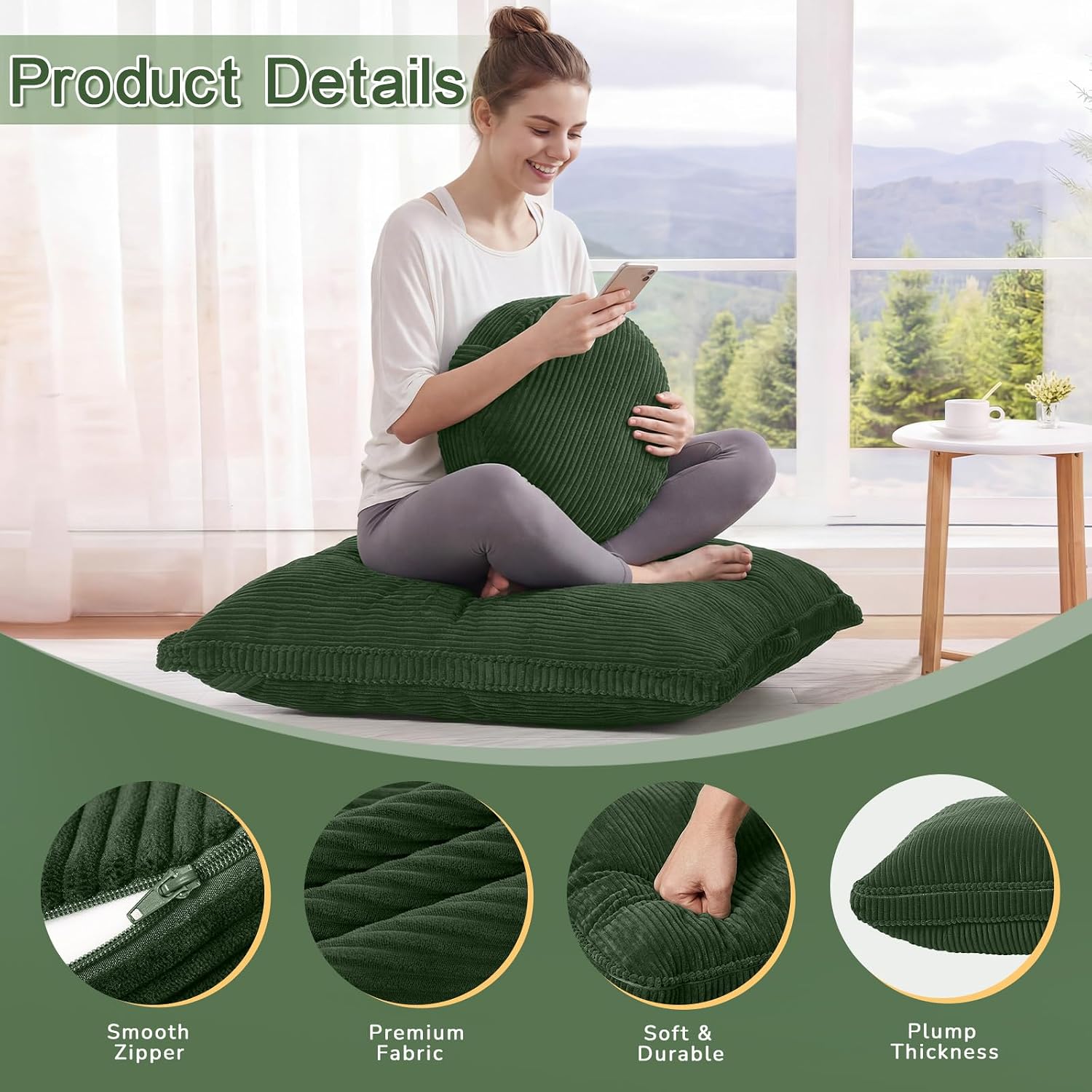 32" Square Meditation Floor Pillow