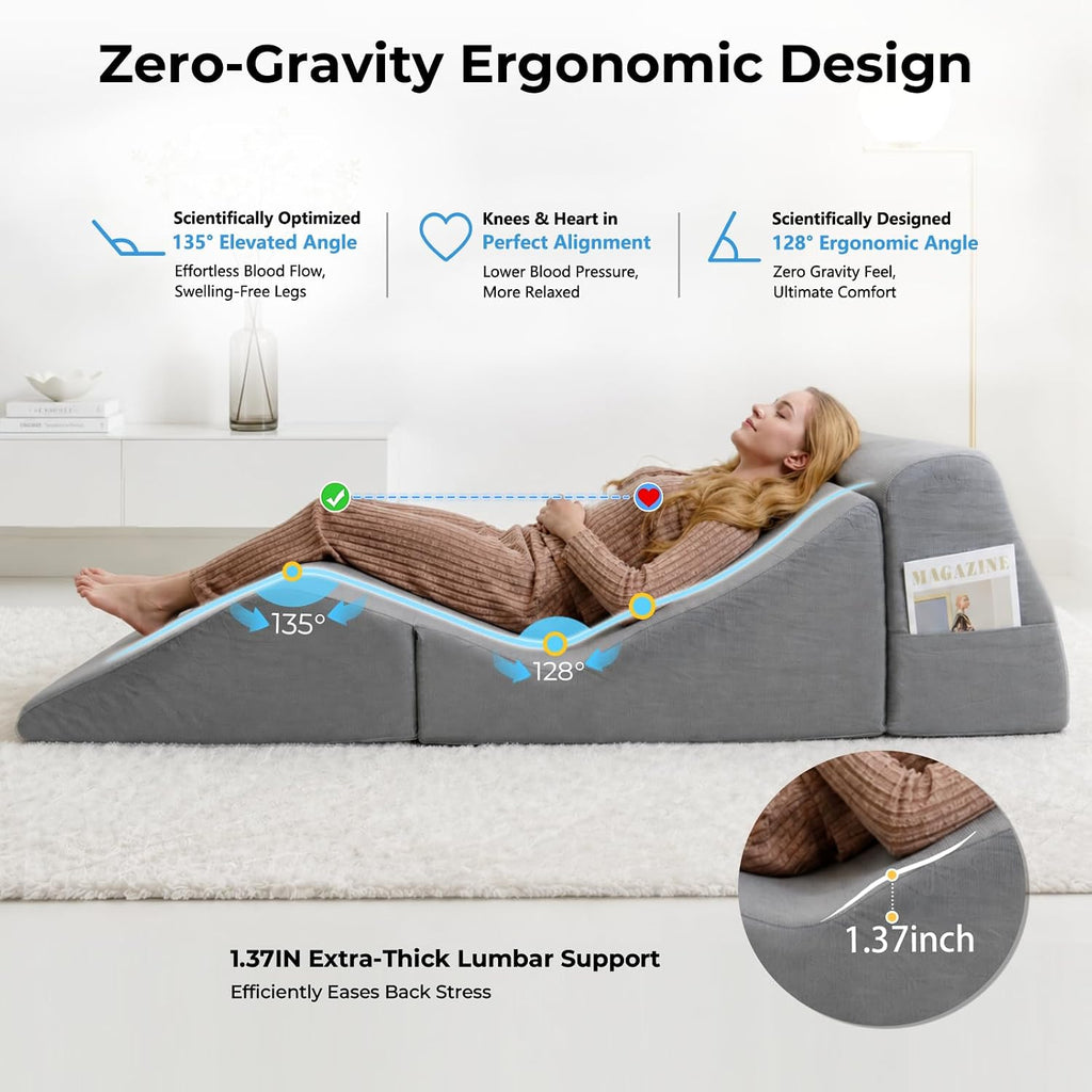 3‑In‑1 Corduroy Convertible Indoor Chaise Lounge