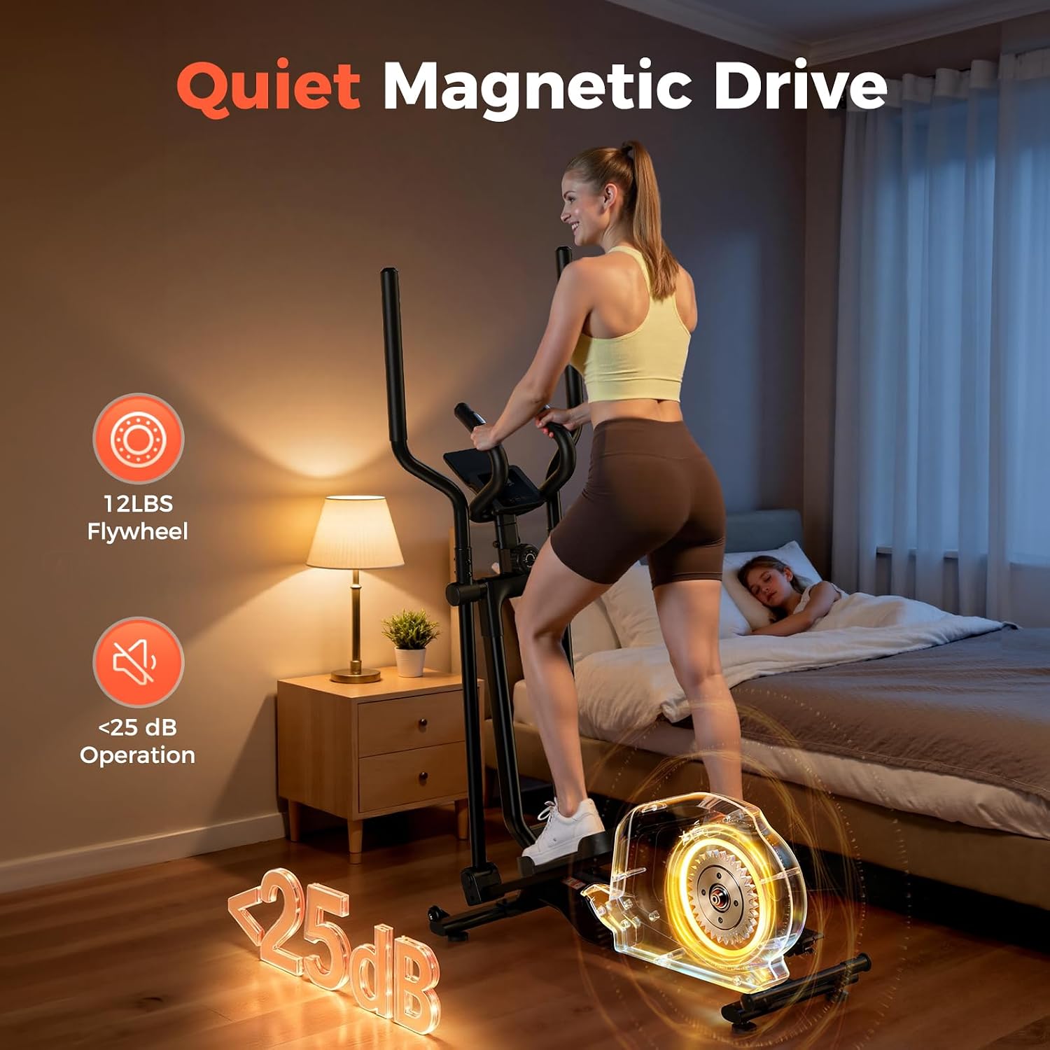 Foldable Compact Elliptical Cross Trainer