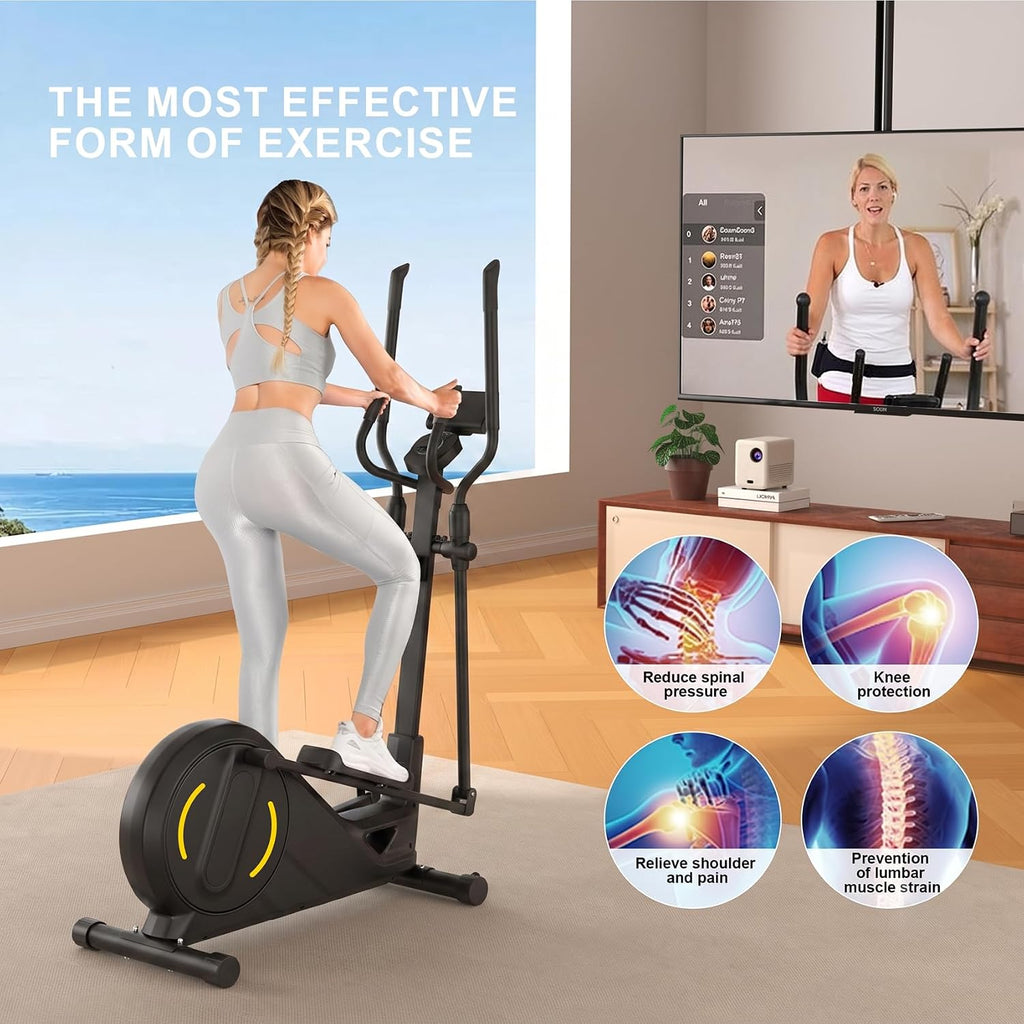 16‑Level Magnetic Home Elliptical Trainer