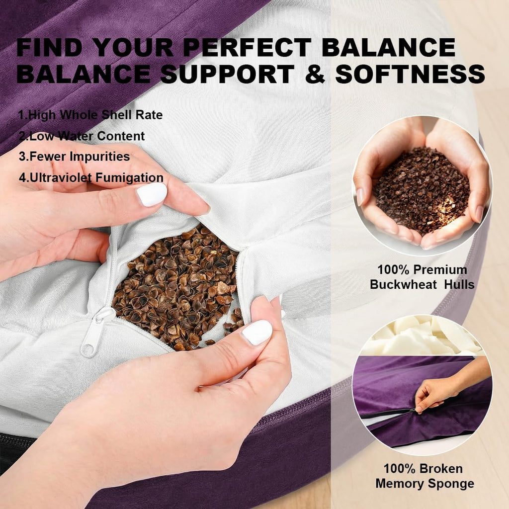 2‑In‑1 Velvet Zafu Zabuton Meditation Set