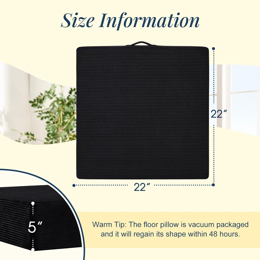 2‑Pack Velvet Square Floor Pillows
