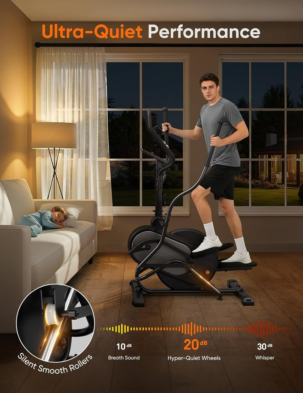 3‑In‑1 Cardio Climber Elliptical Machine