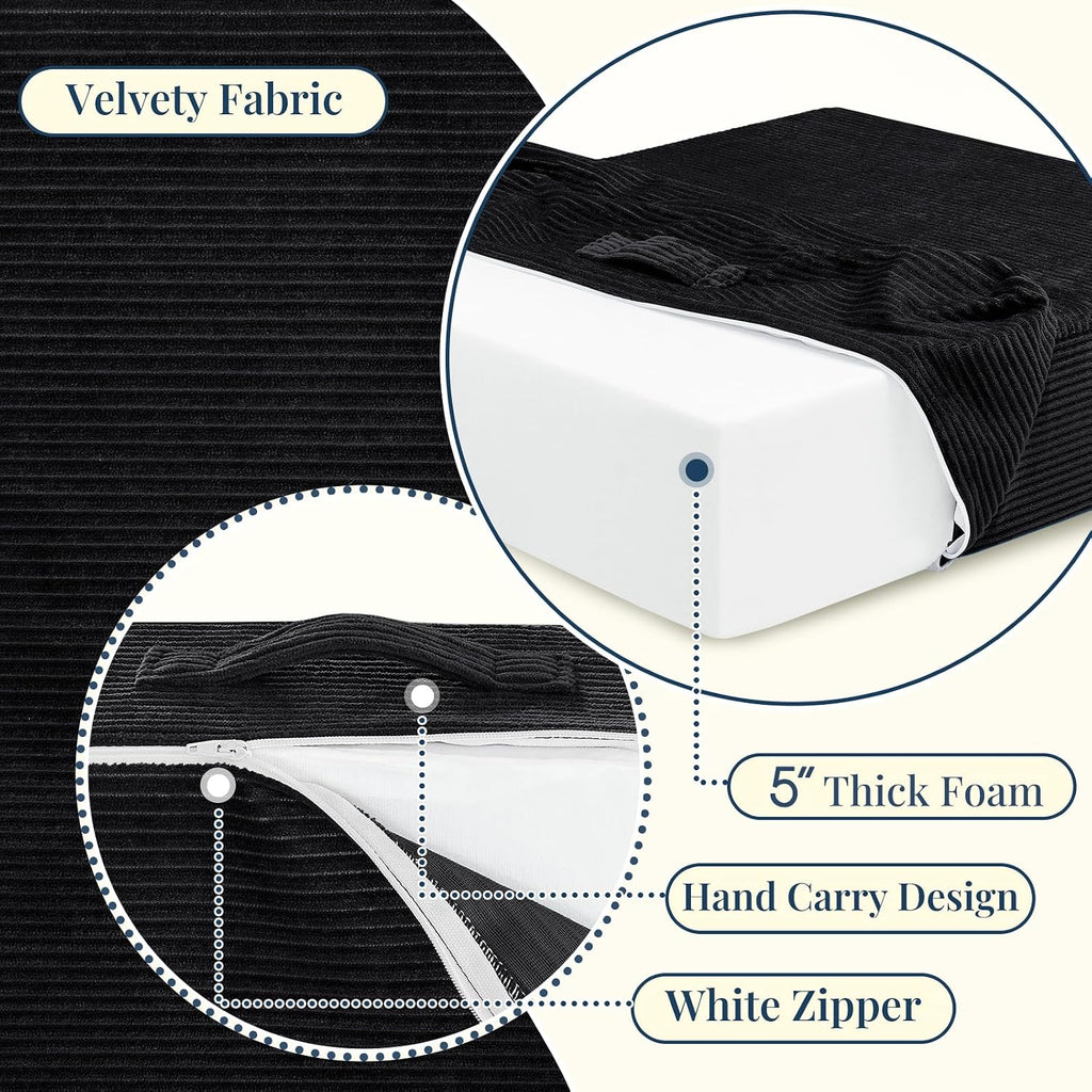 2‑Pack Velvet Square Floor Pillows