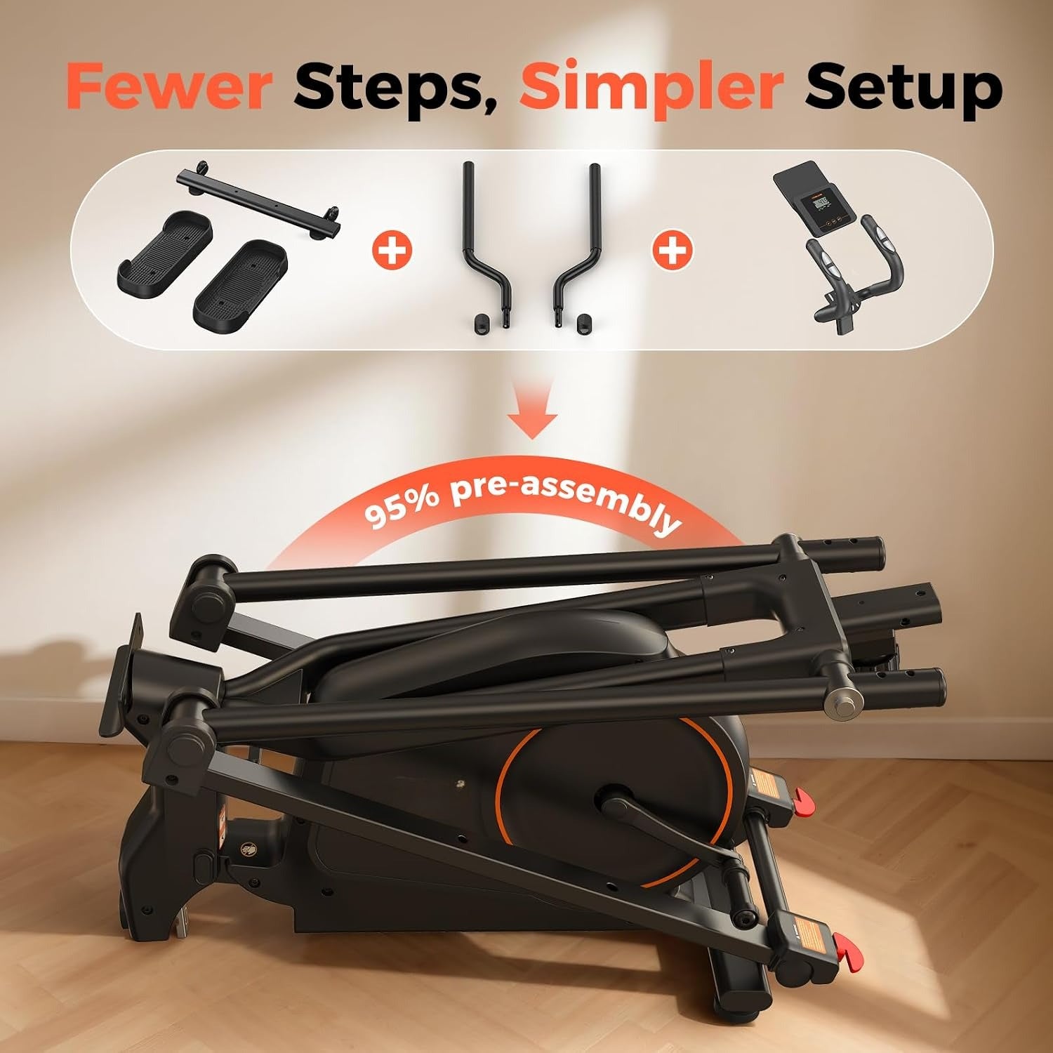 Foldable Compact Elliptical Cross Trainer