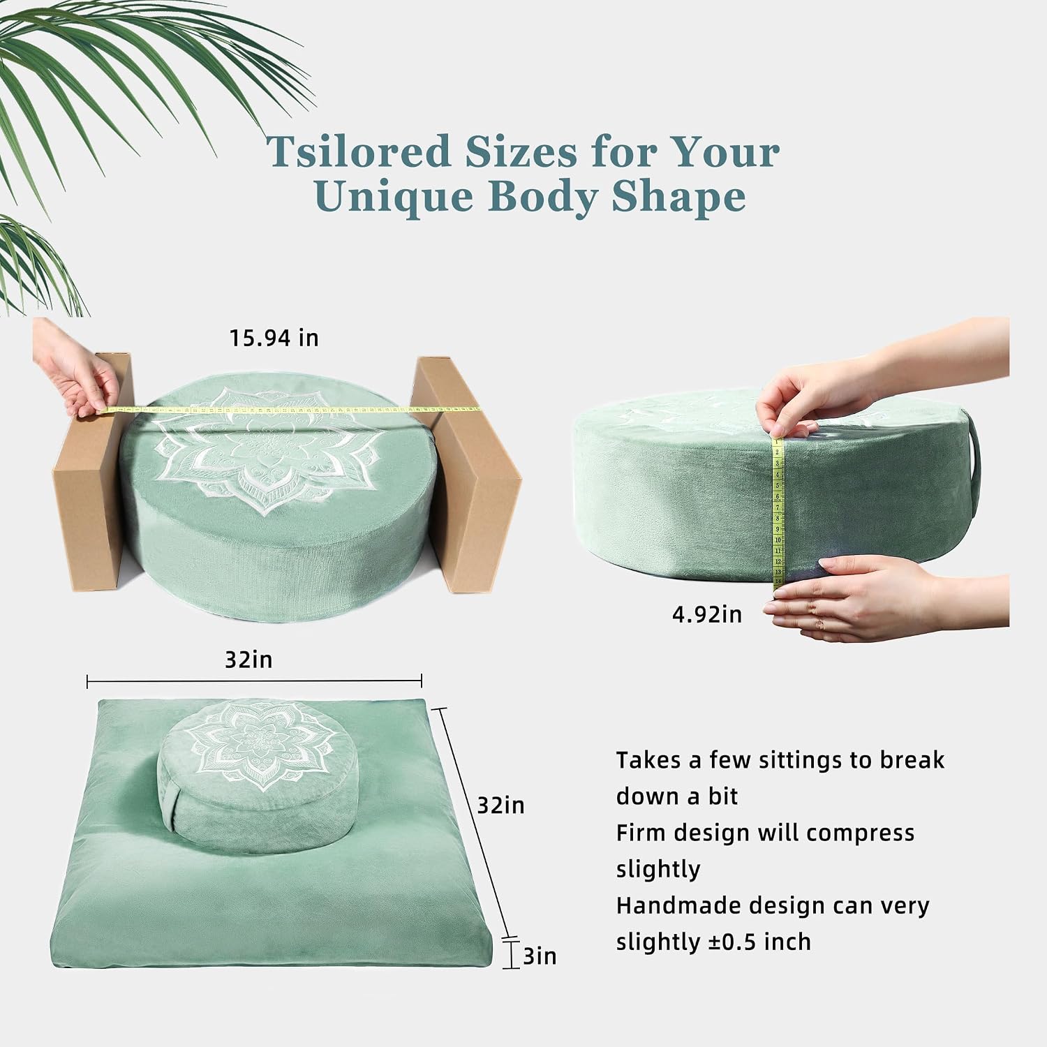 Velvet Meditation Cushion Set