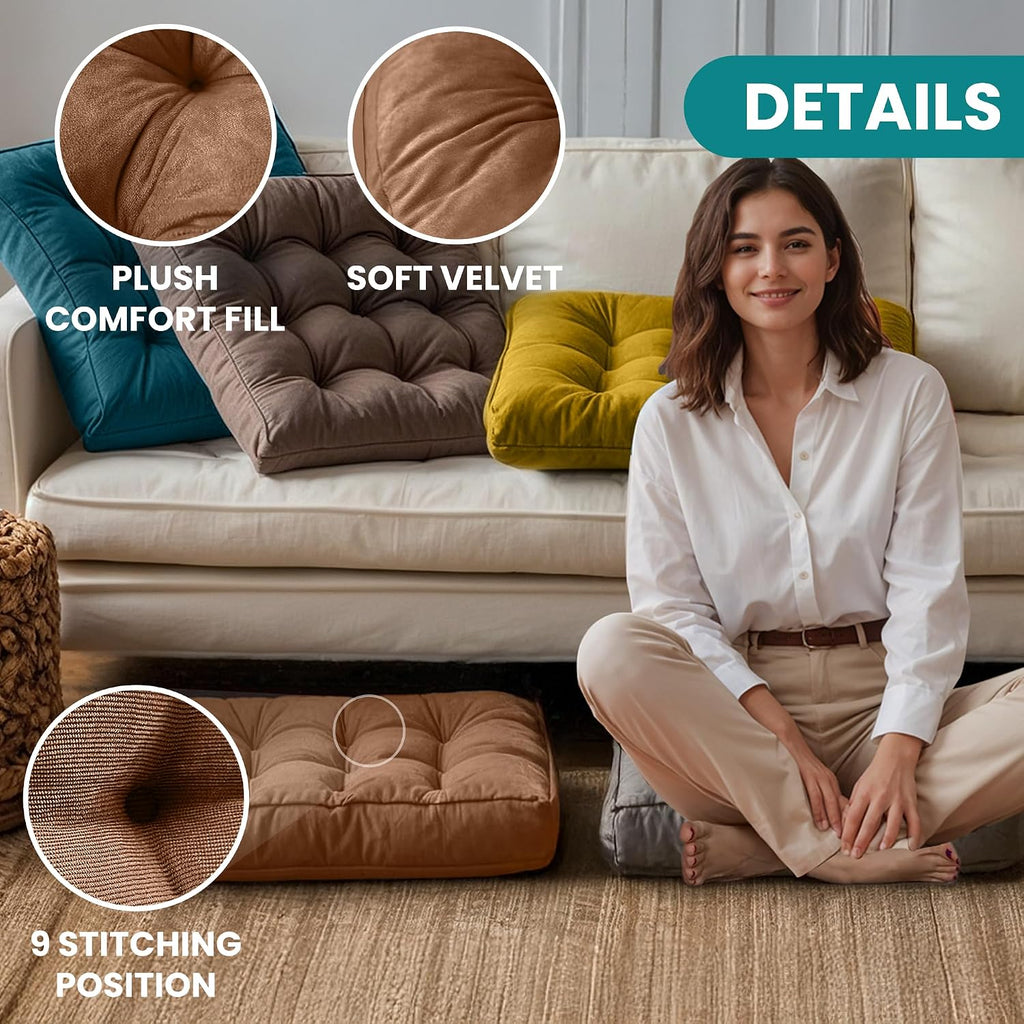 Tufted Square Floor Pillow