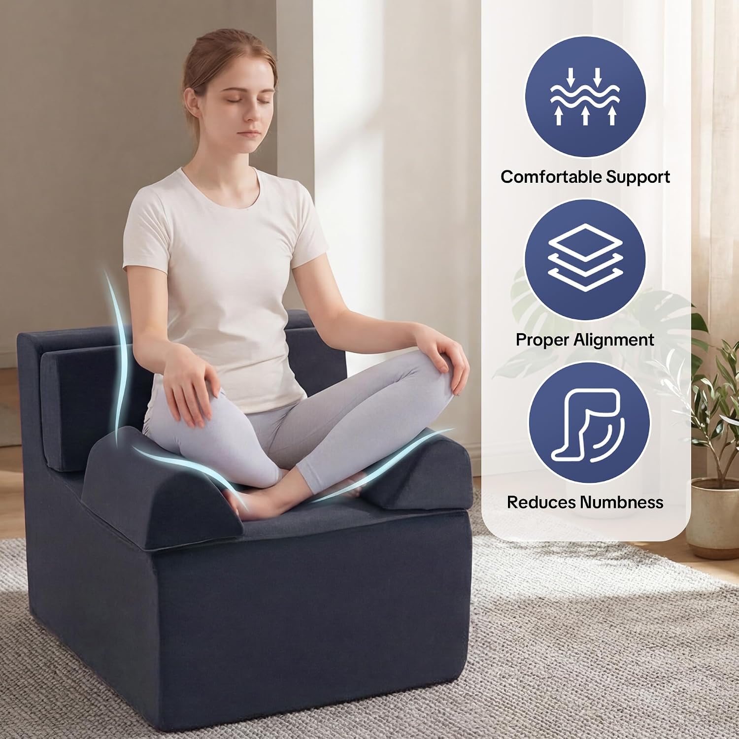Ergonomic Large Meditation Floor Chair