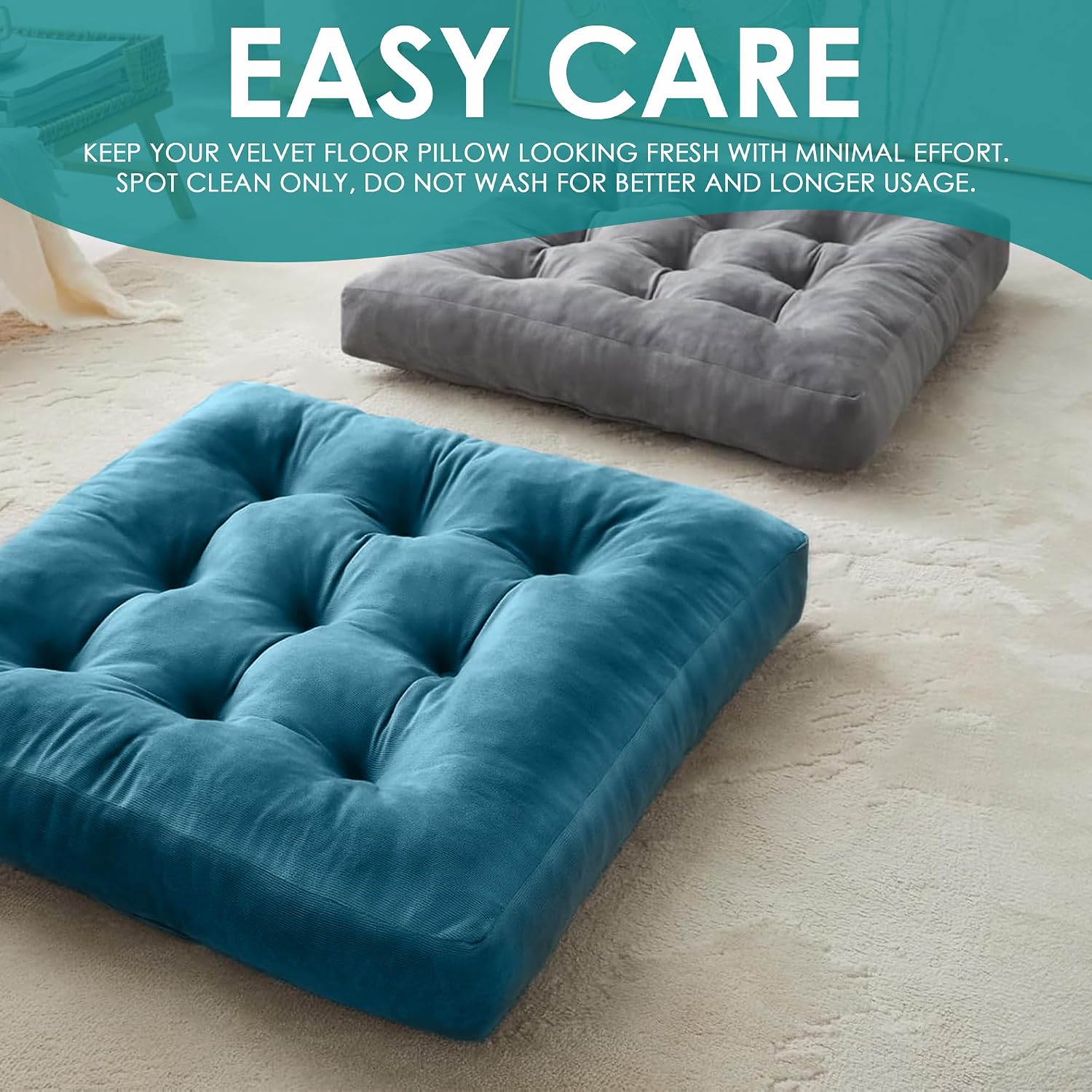 Tufted Square Floor Pillow