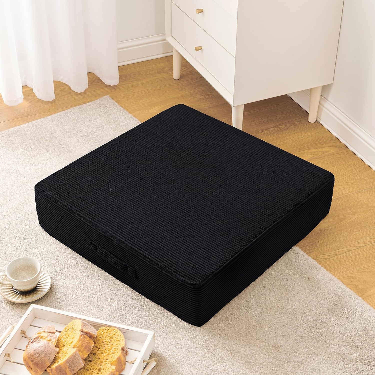 2‑Pack Velvet Square Floor Pillows
