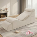 Beige Ergonomic Yoga Lounge Chaise Chair