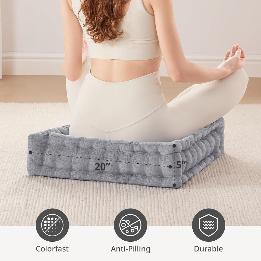 Intelligent Design Grey Square Floor Pillow