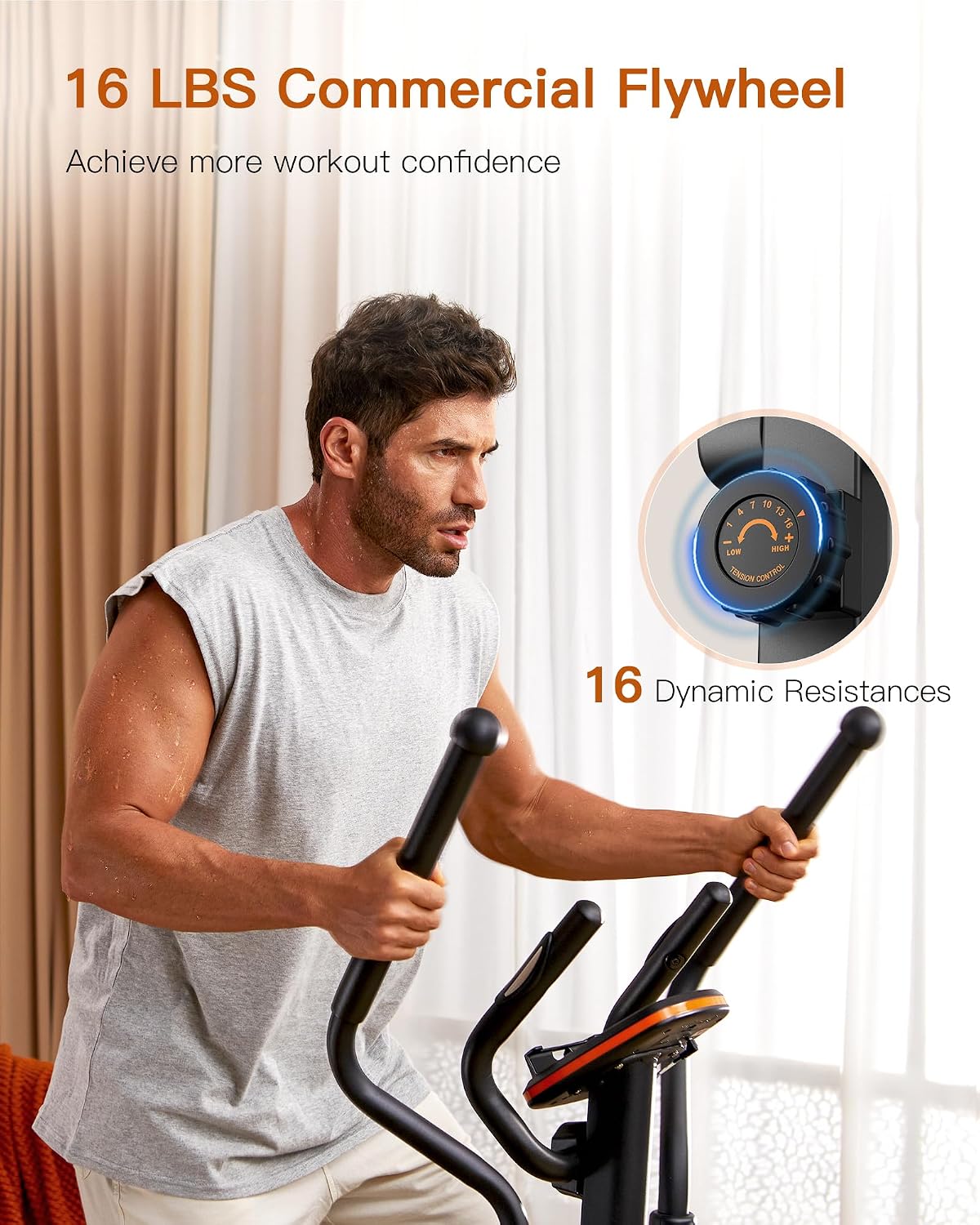 15.5‑Inch Stride Elliptical Machine