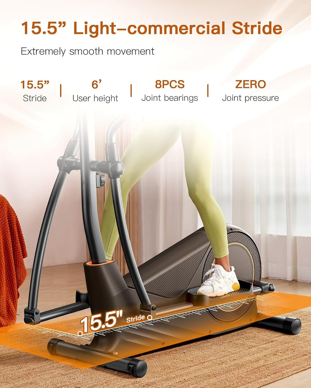 15.5‑Inch Stride Elliptical Machine