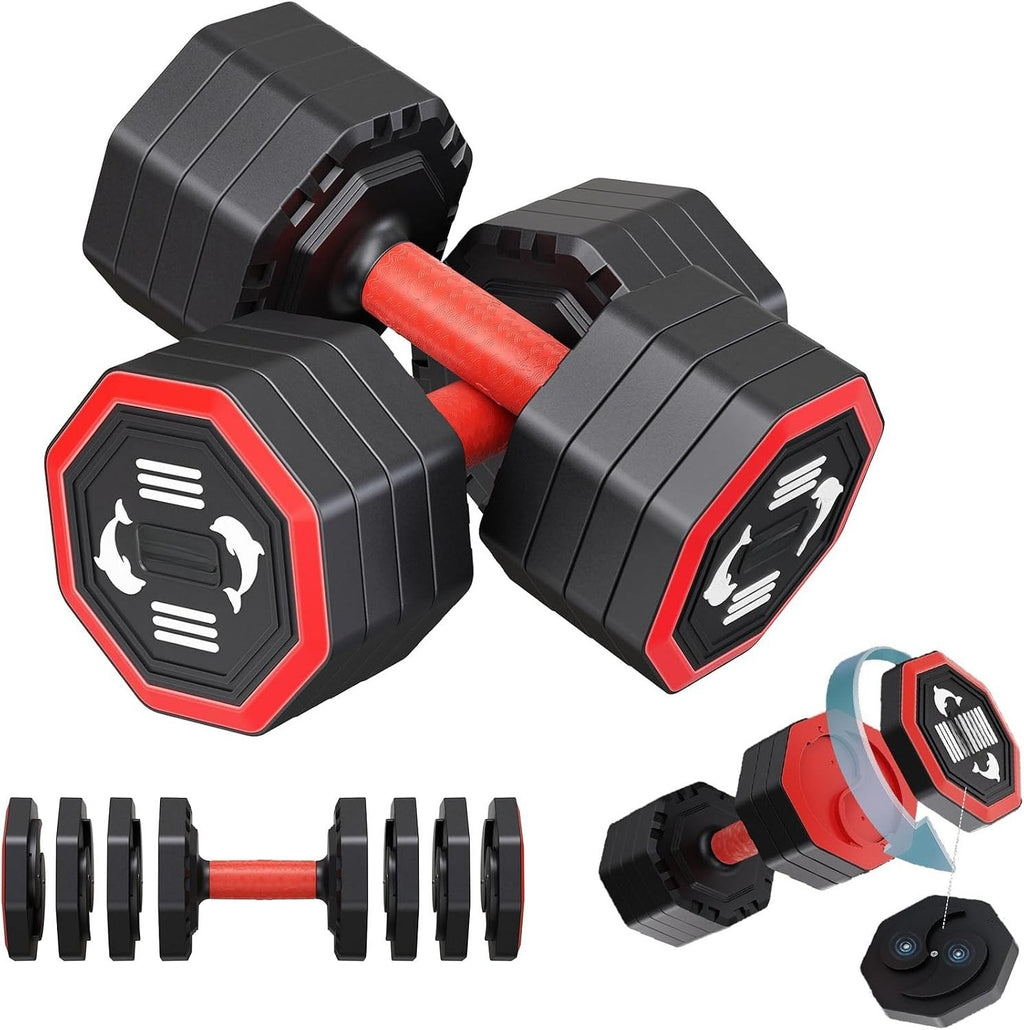 4‑In‑1 Adjustable Dumbbell Set