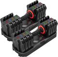 25‑Lb Adjustable Dumbbell Set