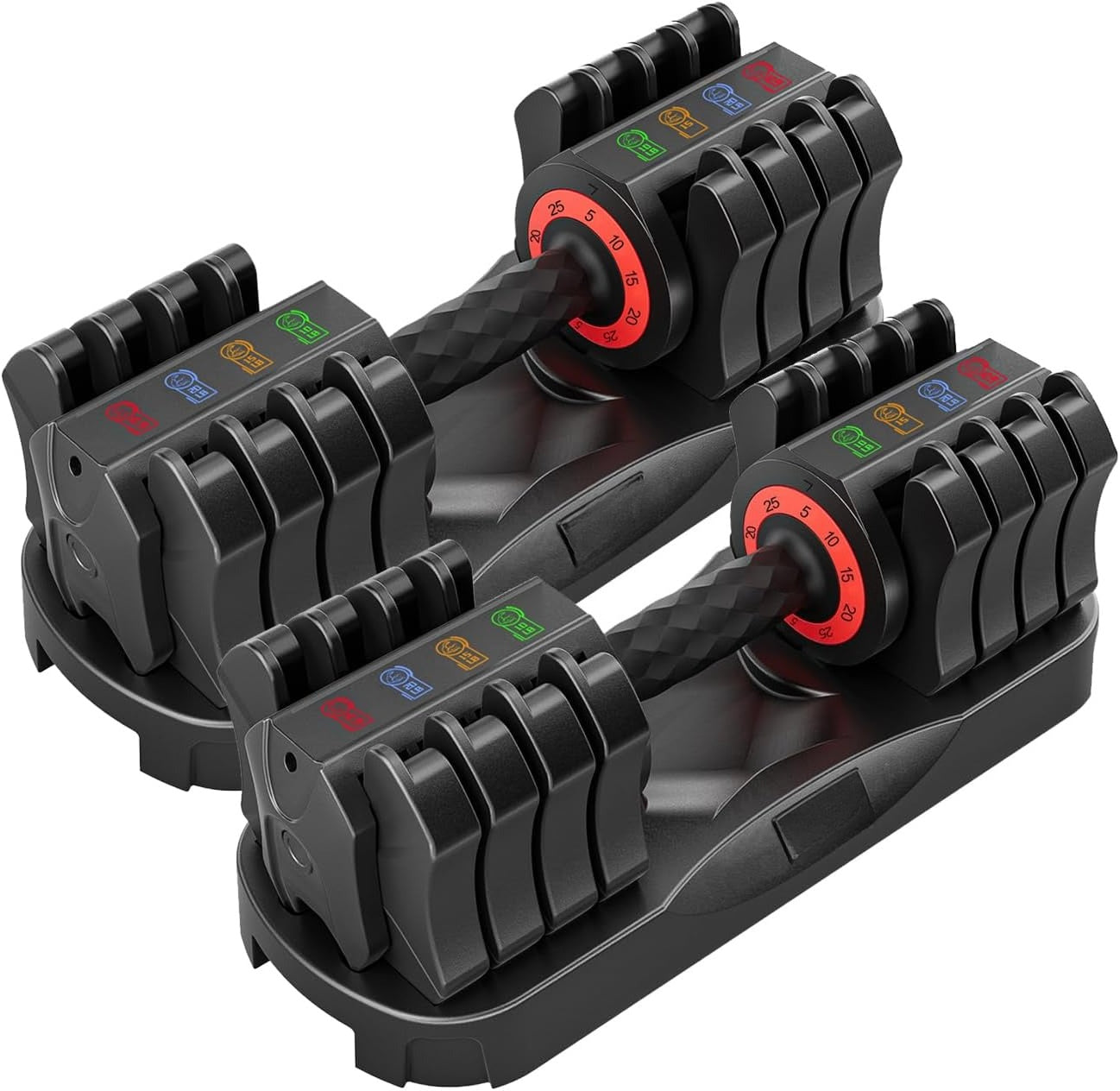 25‑Lb Adjustable Dumbbell Set
